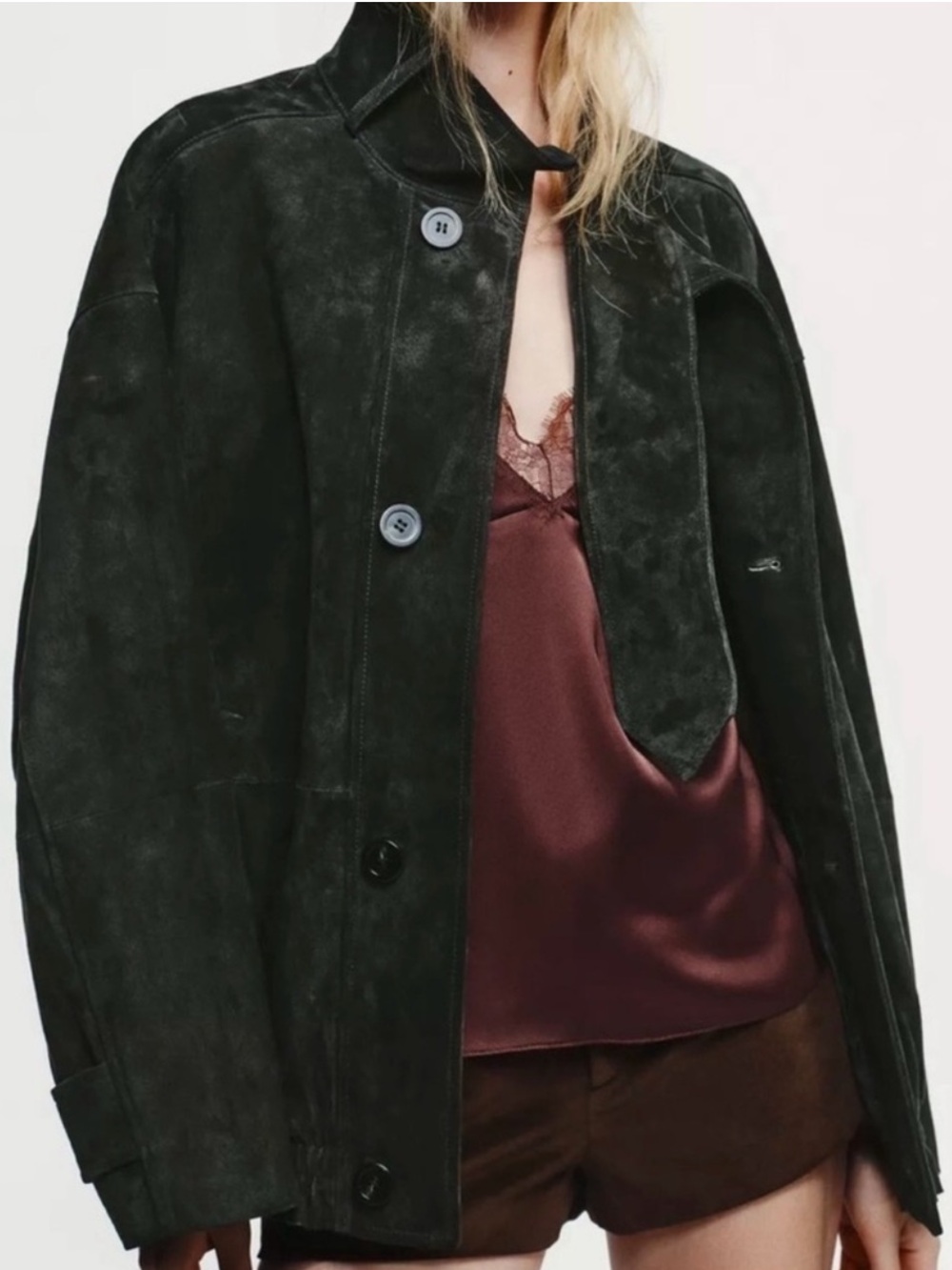 Zara Dark Green Suede jacket